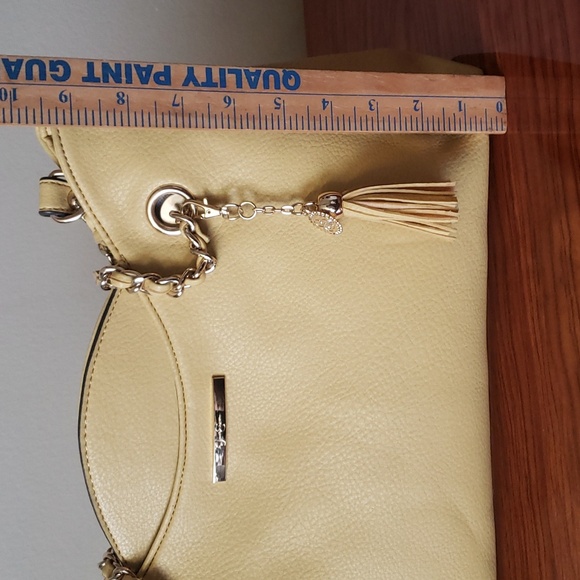 Jessica Simpson Womens Malena. Beautiful Yellow Mustard Scalloped Handbag Purse - Picture 10 of 17